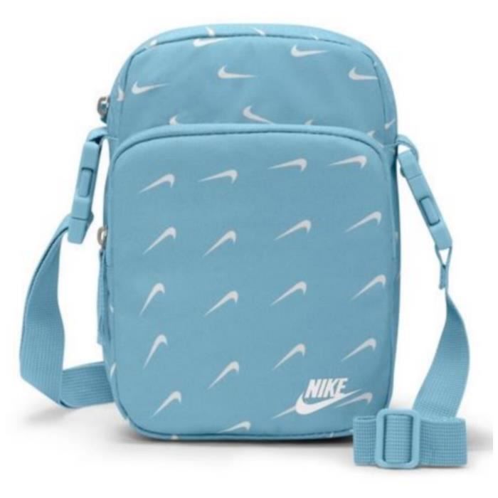 Sacoche Nike Waist Cordura Bleu Logo Swoosh Blanc bleu clair Cdiscount Bagagerie Maroquinerie