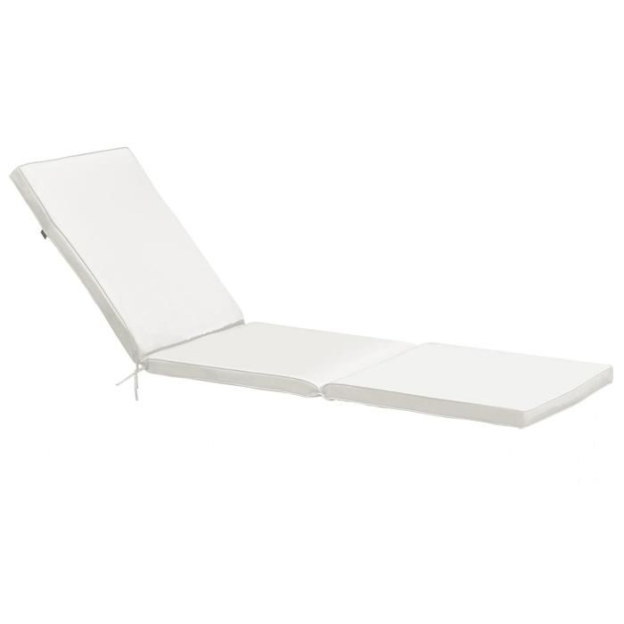 Coussin bain de soleil polyester écru 186x53x5 cm Picchu - Oviala