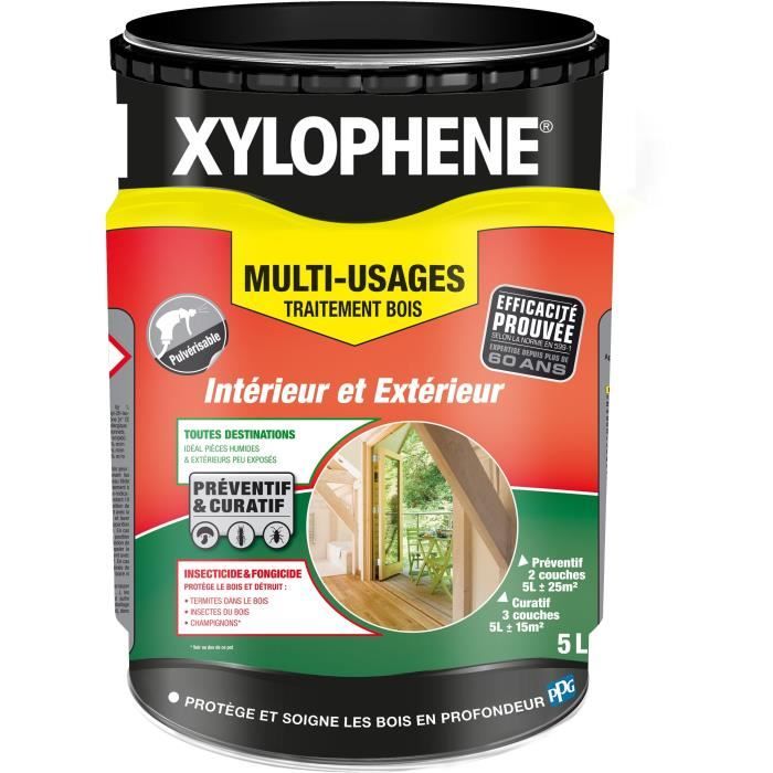 XYLOPHENE Traitement Bois Multi-Usages Incolore 5L - Cdiscount Bricolage