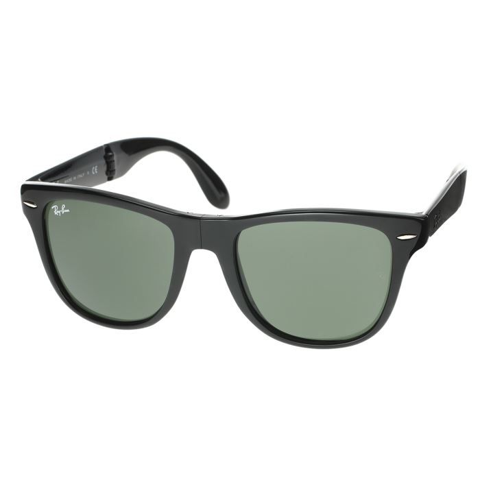 RAY BAN Lunettes de Soleil Wayfarer Folding RB4105 Noir Mixte Noir