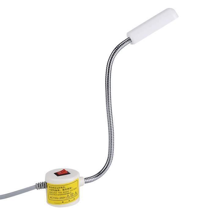 Haofy Lampada a LED per macchina da cucire con collo d'oca flessibile a 360 ° e base magnetica, cavo da 4,6 piedi con lampada da tavolo touch dimmer(EU