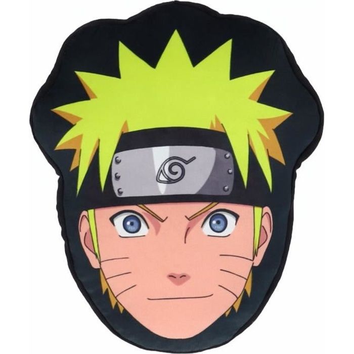 NARUTO SHIPPUDEN - Coussin 3D Naruto - 100% Polyester - Noir