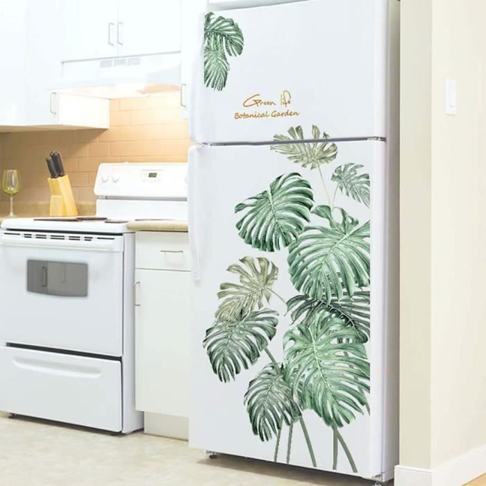 Wallpaper M9774 2pcs Autocollant Mural Mur Vegetal Stickers Muraux Salon Desktop Wallpaper Free