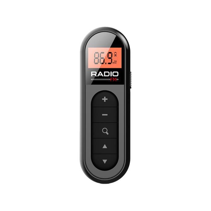 Mini Radio FM de Poche Rechargeable RéCepteur Radio Portable 76-108MHZ avec  éCran LCD RéTroéClairé Casque Filaire 3,5 mm - Cdiscount TV Son Photo