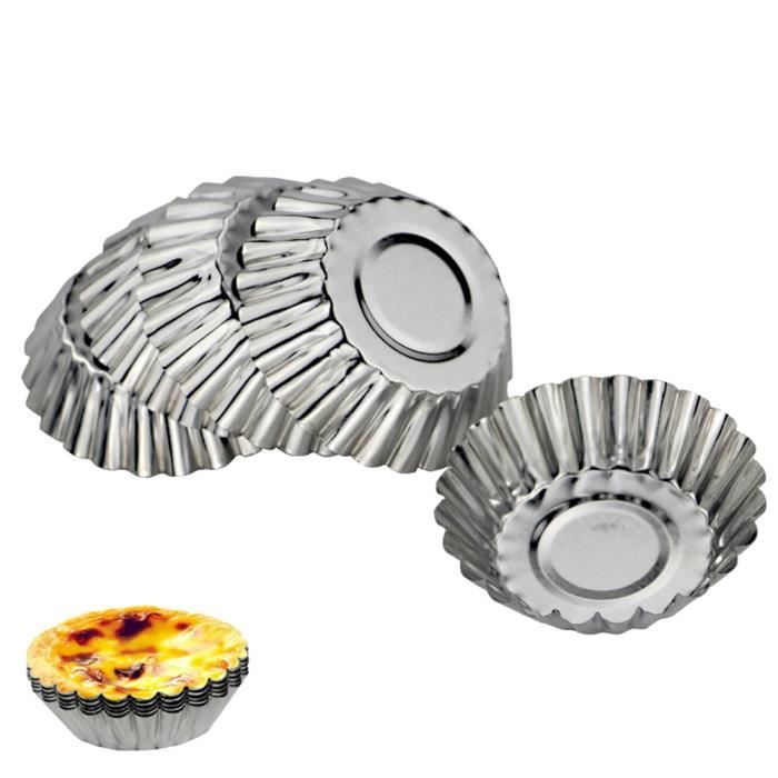 30 Moules à Tarte Aluminium NATUCE - Antiadhésifs, Réutilisables 7cm