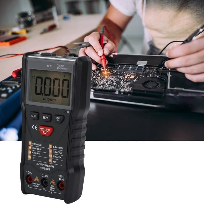 Sonew Multimètre digital Multimètre Voiture Numérique AC/DC Véritable ...