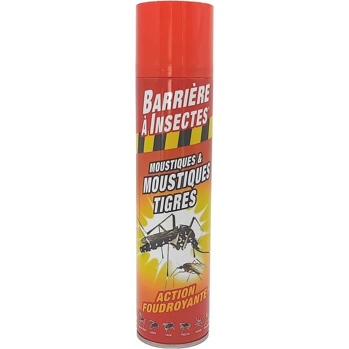 BARRIERE A INSECTES Aérosol Moustiques et Moustiques Tigres 400 ml ...