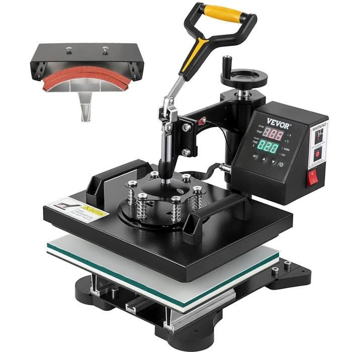Machine De Sublimation VEVOR 2 en 1 Presse à Chaud Machine de Sublimation Textile 25x30 cm ...
