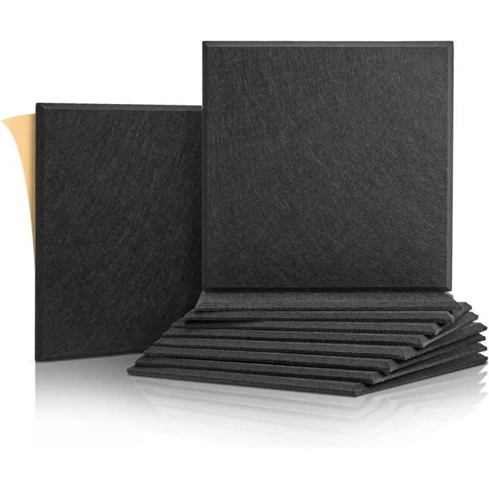 Panneaux Acoustiques Muraux Auto-Adhésifs – Lot De 12 – Mousse Haute Densité 0,9 NRC – Insonorisation & Décoration (30x40x0,9 Cm)