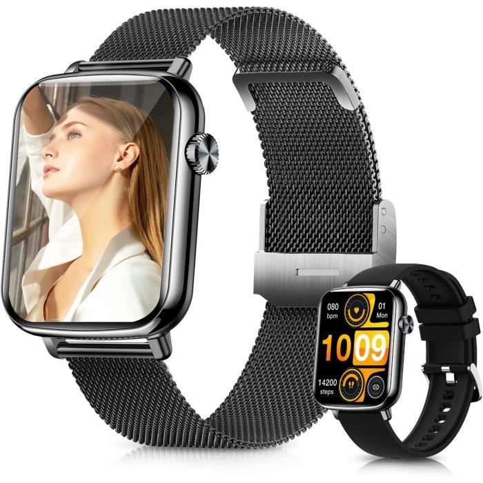 Montre Connectée Femme - Appels Bluetooth, 114 Modes Sport, écran AMOLED, IP68 - Compatible Android IOS - Surveillance Sommeil