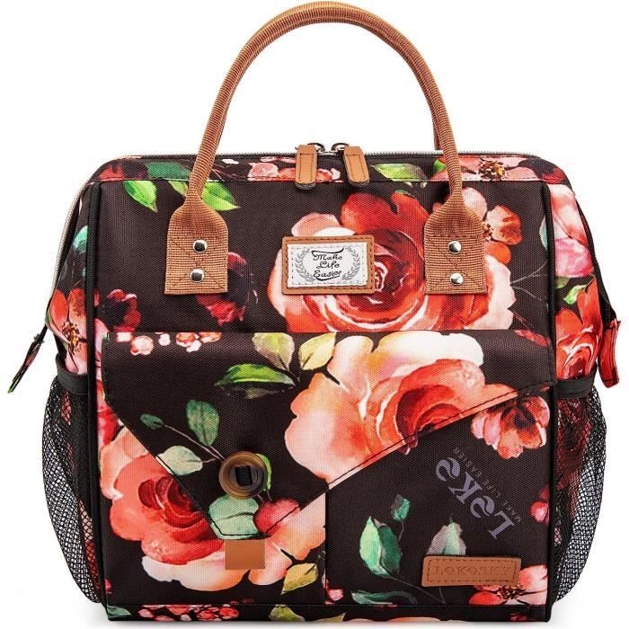 Sac Isotherme Repas 10L Extensible - Garde Le Déjeuner Au Chaud/froid, Poches Latérales Filet, Idéal Bureau/pique-nique/voyage