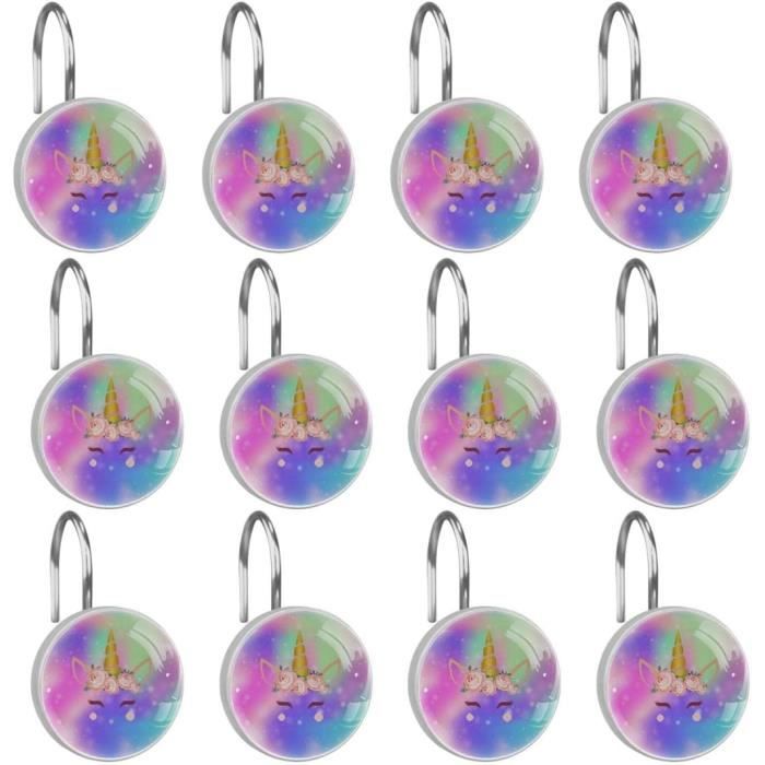 Anneaux Pour Rideaux 12p. Grand Blanc Pour Fixer Le Rideau De Douche | 19194100