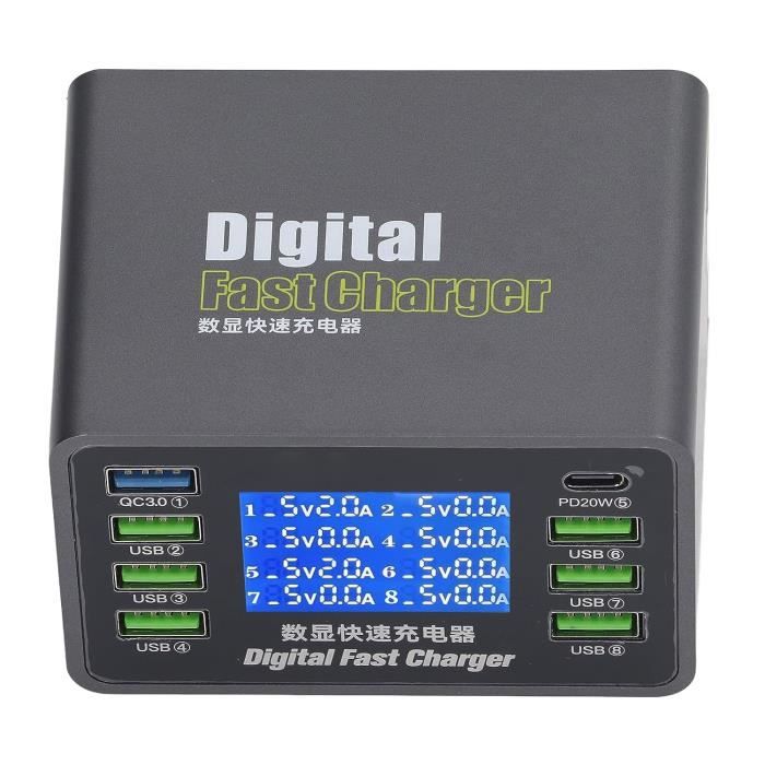 Chargeur Multi-USB 180W Avec Câble - 15 Ports Pour Téléphones, Tablettes Et Appareils électroniques