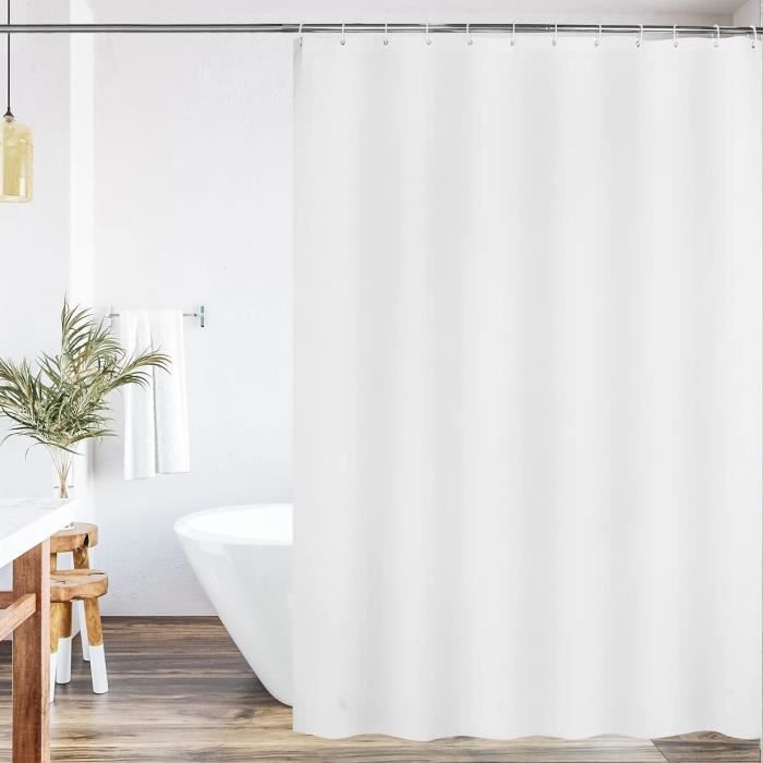 Rideau de Douche Imitation de lin,Rideau de Douche Anti Moisissure avec Crochets,pour Baignoire Rideau de Douche Imitation de lin,Rideau de Douche Anti Moisissure avec Crochets,pour Baignoire