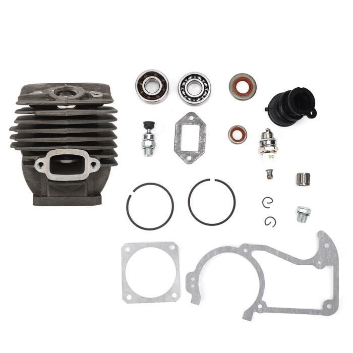 Cylindre Et Piston Pour Tronçonneuse Partner 350/351 - Diamètre 41,1 Mm, Kit Complet Avec Joints Et Roulement