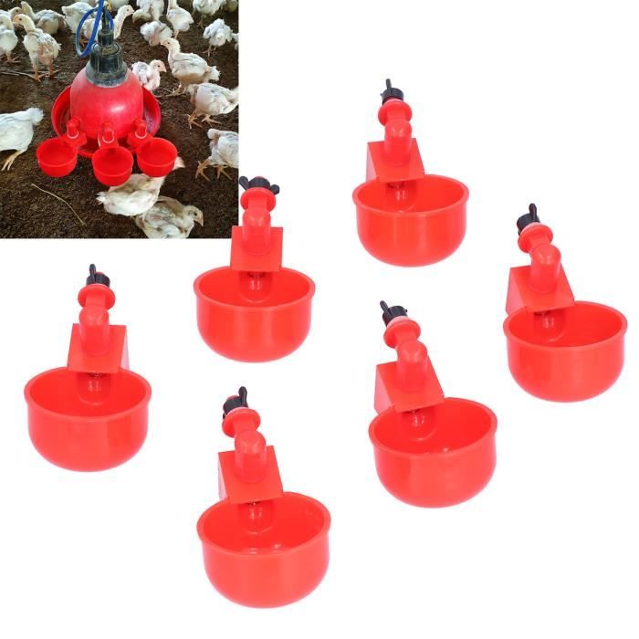 Lot De 10 Tasses à Eau Automatiques Pour Volaille, Kit De Remplissage