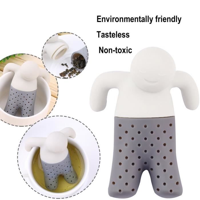 Infuseur à Thé En Silicone En Forme De Plongeur - Filtre à Thé Réutilisable, Résistant à La Chaleur (250°C) - Rose - 5
