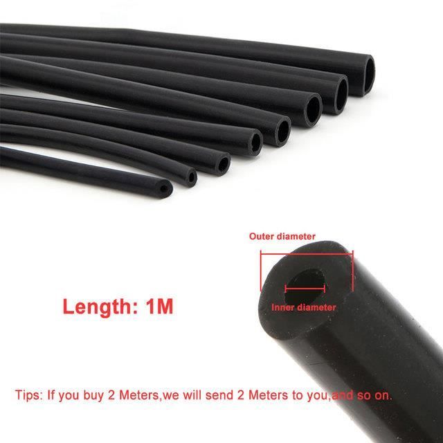 Tuyau Silicone 2 Plis Pour Radiateur - Diamètre 6mm - Longueur 2m - Résiste à 180°C - Pour Auto Ou Industrie
