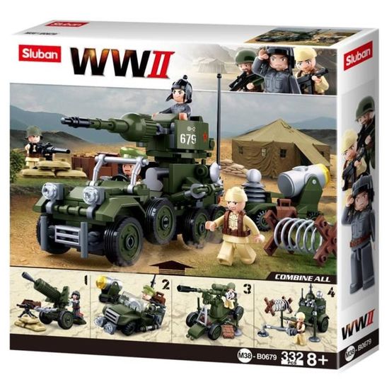 JEU DE CONSTRUCTION SLUBAN WWII 2EME GUERRE MONDIALE POINT DE CONTROLE 4 EN  1 - Cdiscount Jeux - Jouets