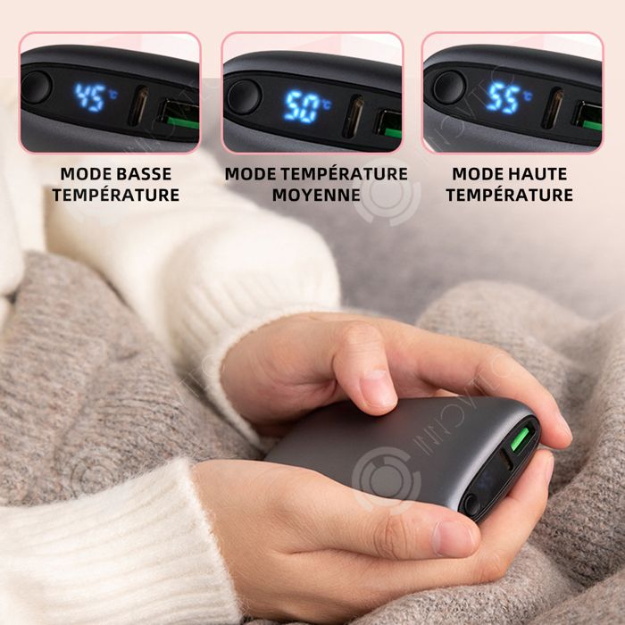 Chauffe-mains Rechargeable USB – Patte De Chat, 2 Températures (45/65°C), Batterie 600 MAh, Cadeau Idéal Pour Noël