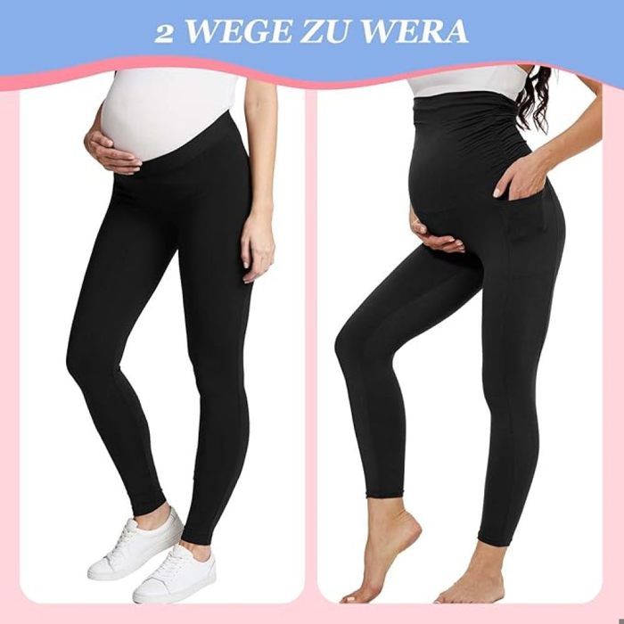 Legging Grossesse Taille Haute - Opaque Avec Poches Maternité