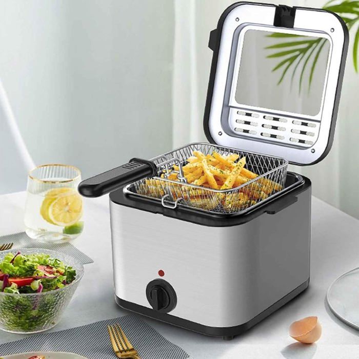 Petite Friteuse 304 POT EN Acier Inoxydable Poêle Portable Friteuses Avec Panier Casserole Friteuse Avec Panier