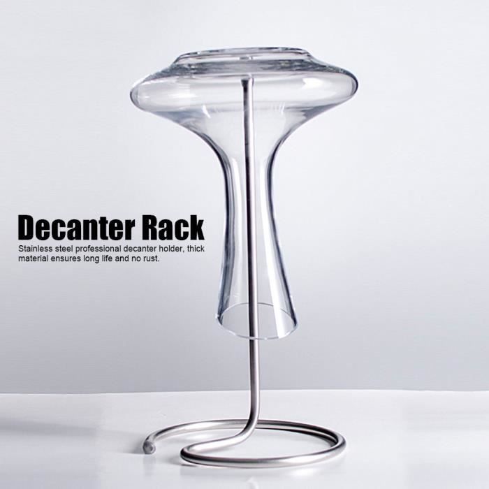 2 Supports égouttoirs à Carafe à Vin En Inox - Pour Séchage Vertical, Gain De Place - Compatible Décanter Et Bouteilles - 6