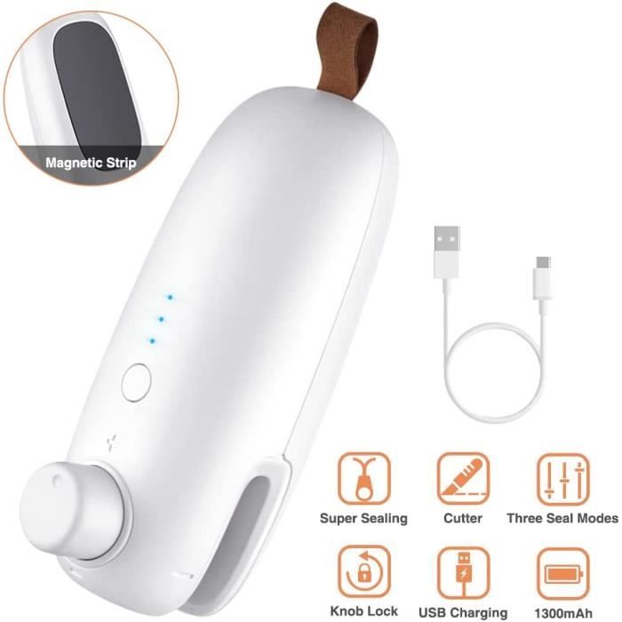 Taiso Mini Scelleur, Soudeuse Sac Plastique, 2 en 1 Portable Plastique