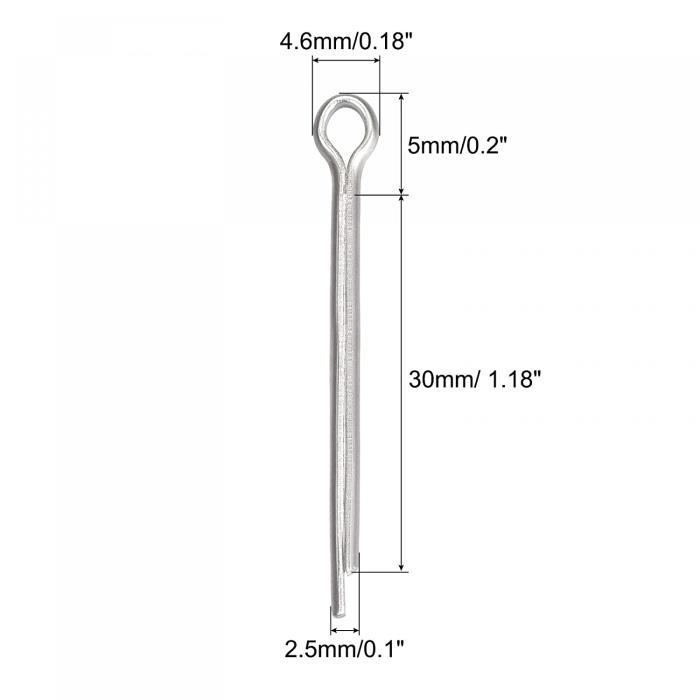 Sourcing Map 4pcs Anneaux Soudés Inox 316 - 30mm ID 5mm Épais - Anneaux Ronds Robusta