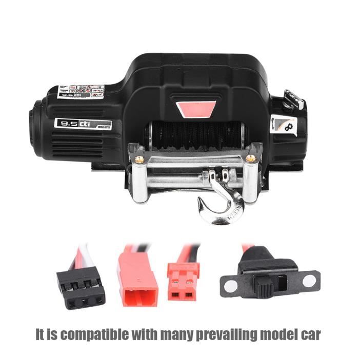 Dilwe Treuil de Voiture RC Crawler avec système de contrôle électrique en métal Accessoire pour 1/10 Voiture Tout-Terrain de Traxxas HSP RC 4WD