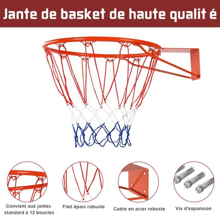 Giantex panier de basket sur pied avec un poteau ajustable et un