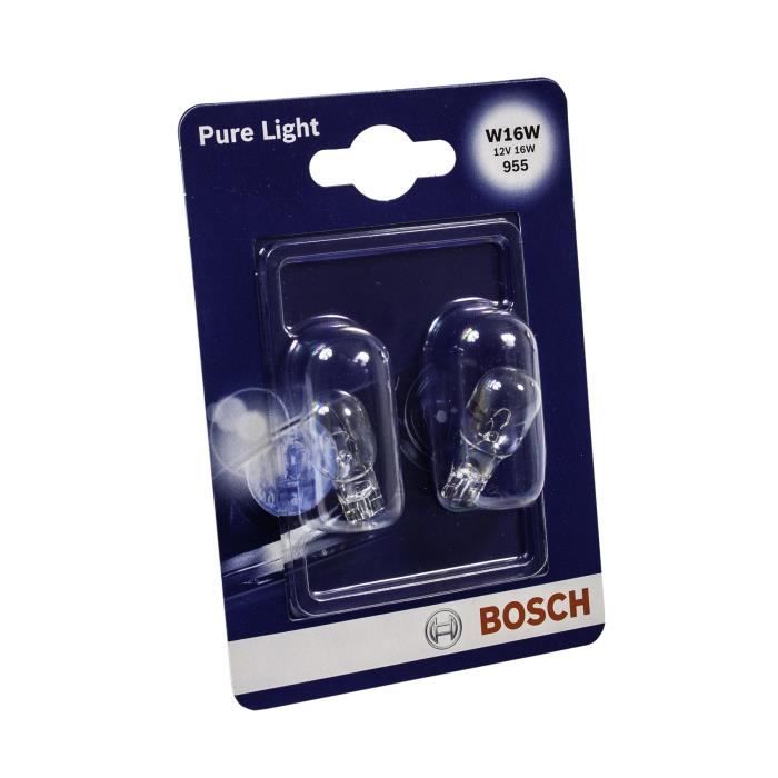 Lot 2 Ampoules Bosch Pure Light W2x4,6d 12V 1,2W – Feux De Tableau De Bord Et Plafonnier