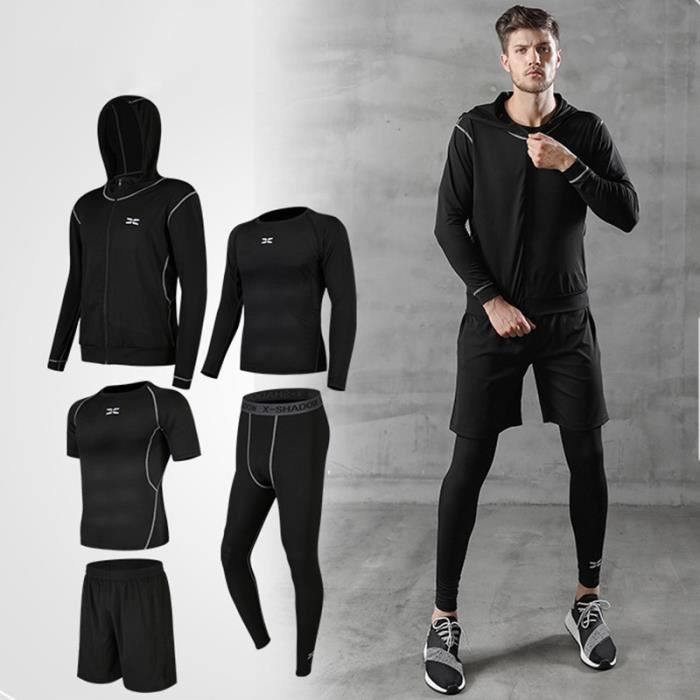 Ensemble de Vêtement Sport Homme - Fitness Running - 4 Pièces