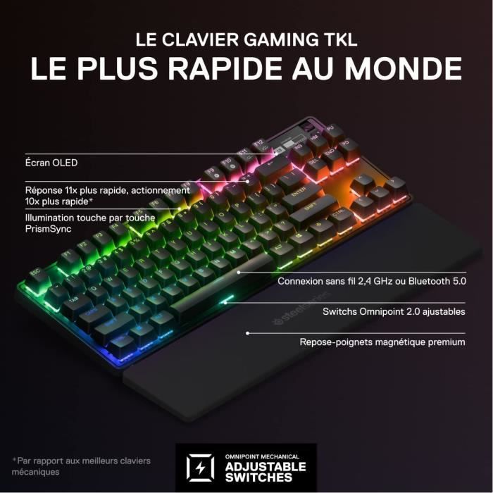 Clavier gamer - STEELSERIES - Apex Pro FR - Cdiscount Informatique