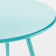 Table basse de jardin ronde en métal turquoise 40 cm-2