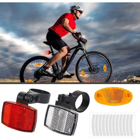 Réflecteur de vélo réfléchissant facile à installer L adapté aux