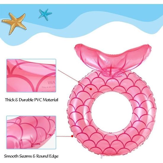 60-80kg Adulte - Bouée de piscine gonflable pour enfants et adultes
