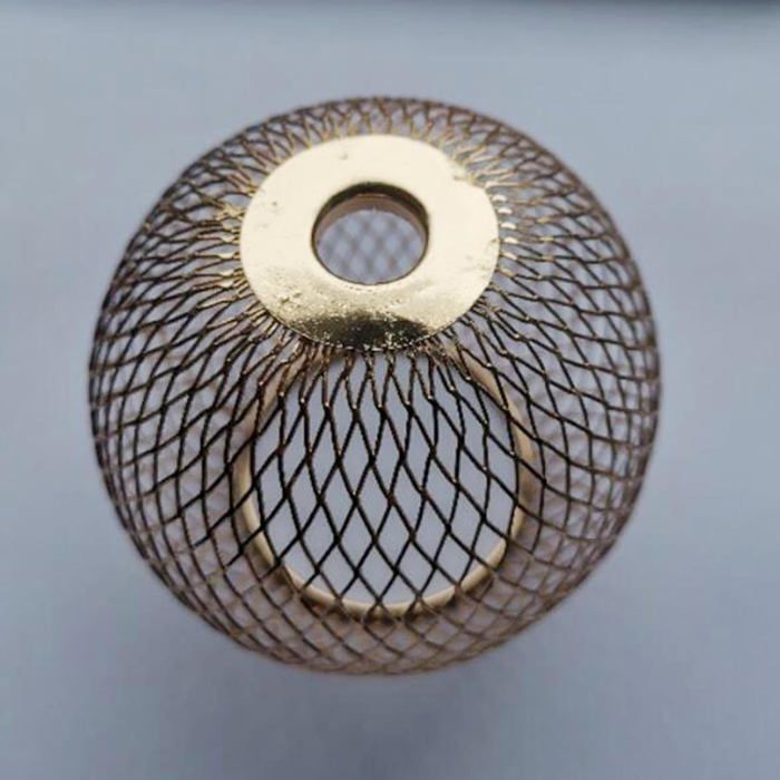 Abat-jour En Métal Style Rustique - Protection Lampe Suspendue Maille Forgée