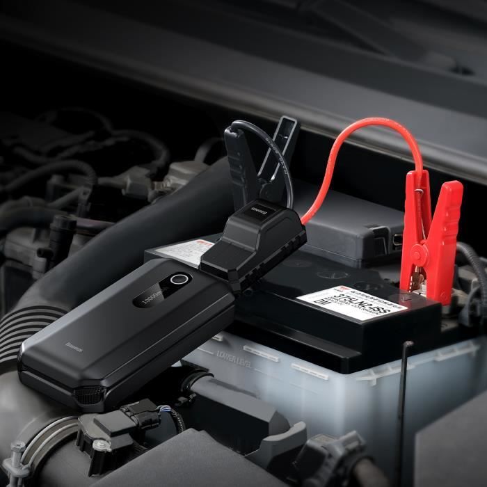 Baseus Booster Batterie Voiture-12V 1000A-Jump Starter Portable  10000mAh-Jusqu'à 4.0L Essence-2.5L Diesel-Noir - Cdiscount Auto