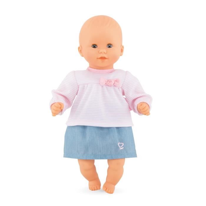 Vêtements Neufs Pour Poupon Corolle 20 Cm - Jupe, Pull, Sac, Bandeau - Fait Main