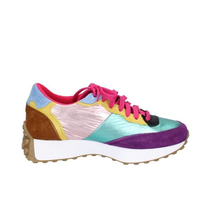 IL LA Baskets Sneakers Femme Multicolore Textile EZ572 Achat