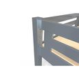 Lit Mezzanine Alpage bois + escalier cube hauteur réglable ABC MEUBLES - 120X200 - Gris aluminium-3