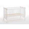 Lit bébé à barreaux BB LOISIR - Blanc - 60x120cm - Hauteur réglable - Barres amovibles-3