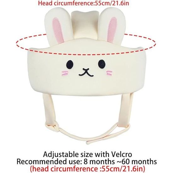 Casque Bébé Antichoc Zoo Gris Avec Genouillères - Protection 0-3 Ans