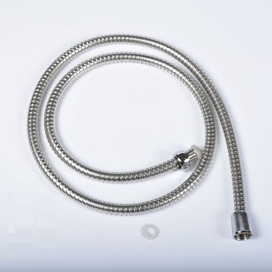 80cm flexible en acier inoxydable salle de bains Tuyau deau de douche pour Accessoires de salle de bains ext/érieure int/érieur