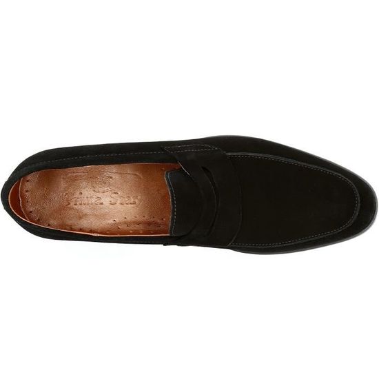 Mocassin daim noir homme deals