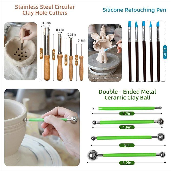 Kit sculpture,Outil de moulage en demi-cercle en acier inoxydable