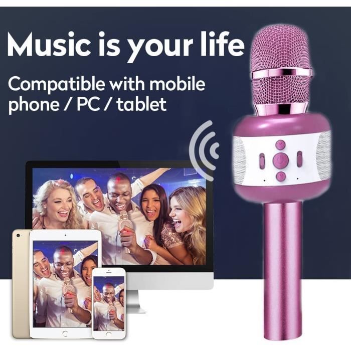 Microphone Karaoké Sans Fil Bluetooth - SURENHAP - Bluetooth - Batterie -  Adulte - Cdiscount Jeux - Jouets