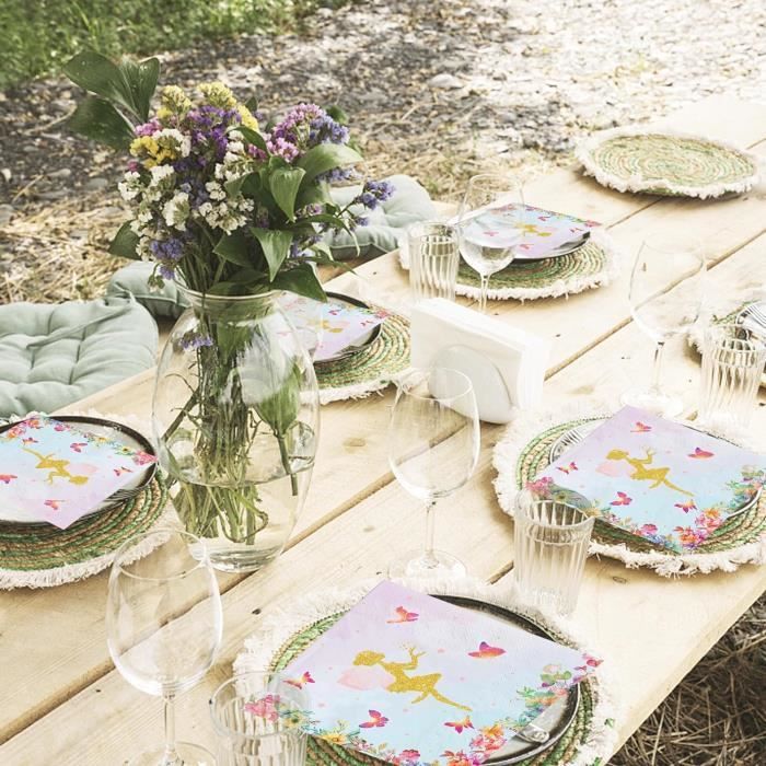 Serviettes de table en intissé Bouquet | Comptoir de la Table - Paris