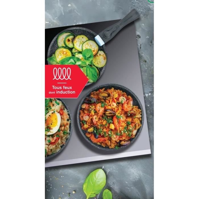 Lot De 3 Poêles PROFOOD Alu – 18/20/24 Cm – Induction, Anti-adhésif, Sans PFOA (Neuf)